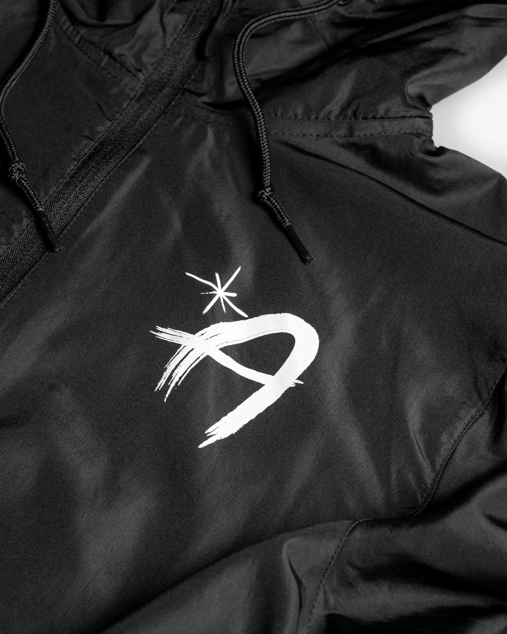 Adam's Black Brushed Logo Windbreaker
