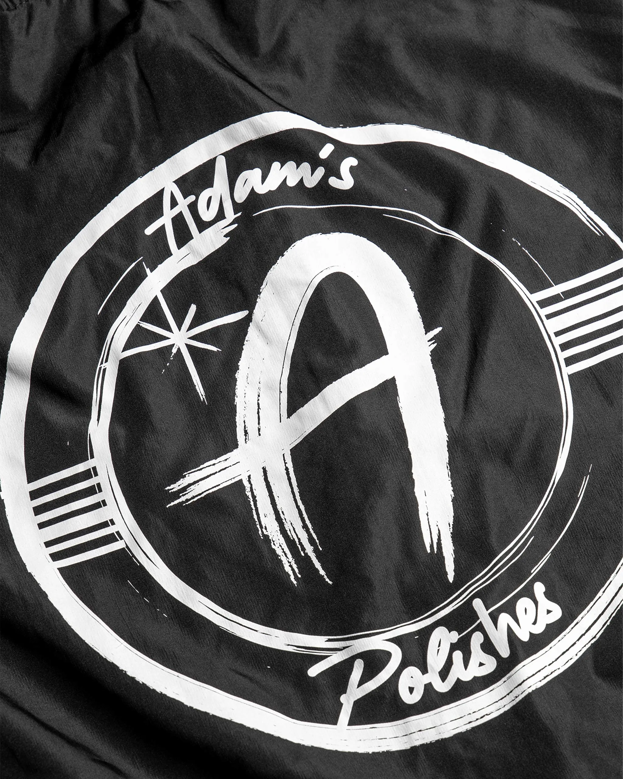 Adam's Black Brushed Logo Windbreaker