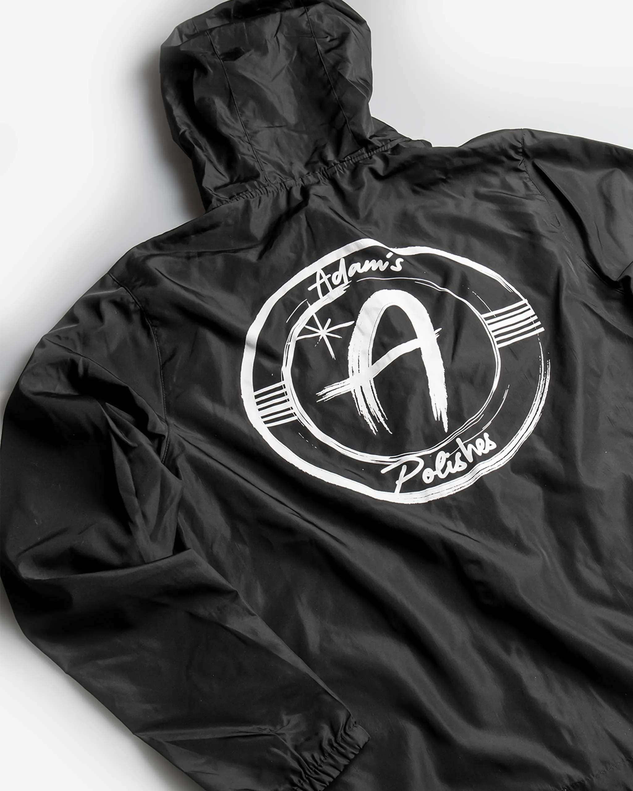 Adam's Black Brushed Logo Windbreaker