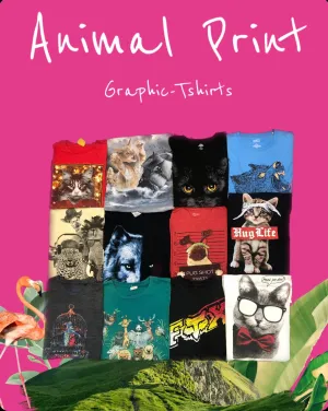 Animal Print Graphic T-Shirts