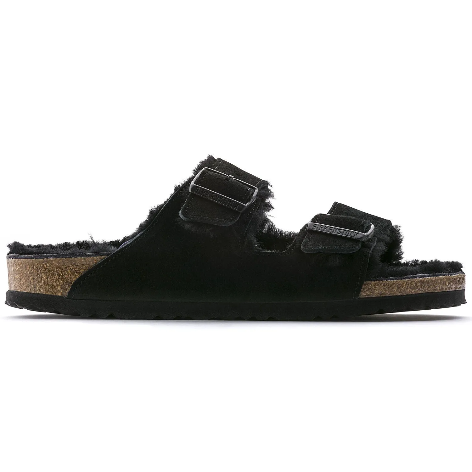 Arizona Shearling - The Birkenstock Shearling Sandal in Black