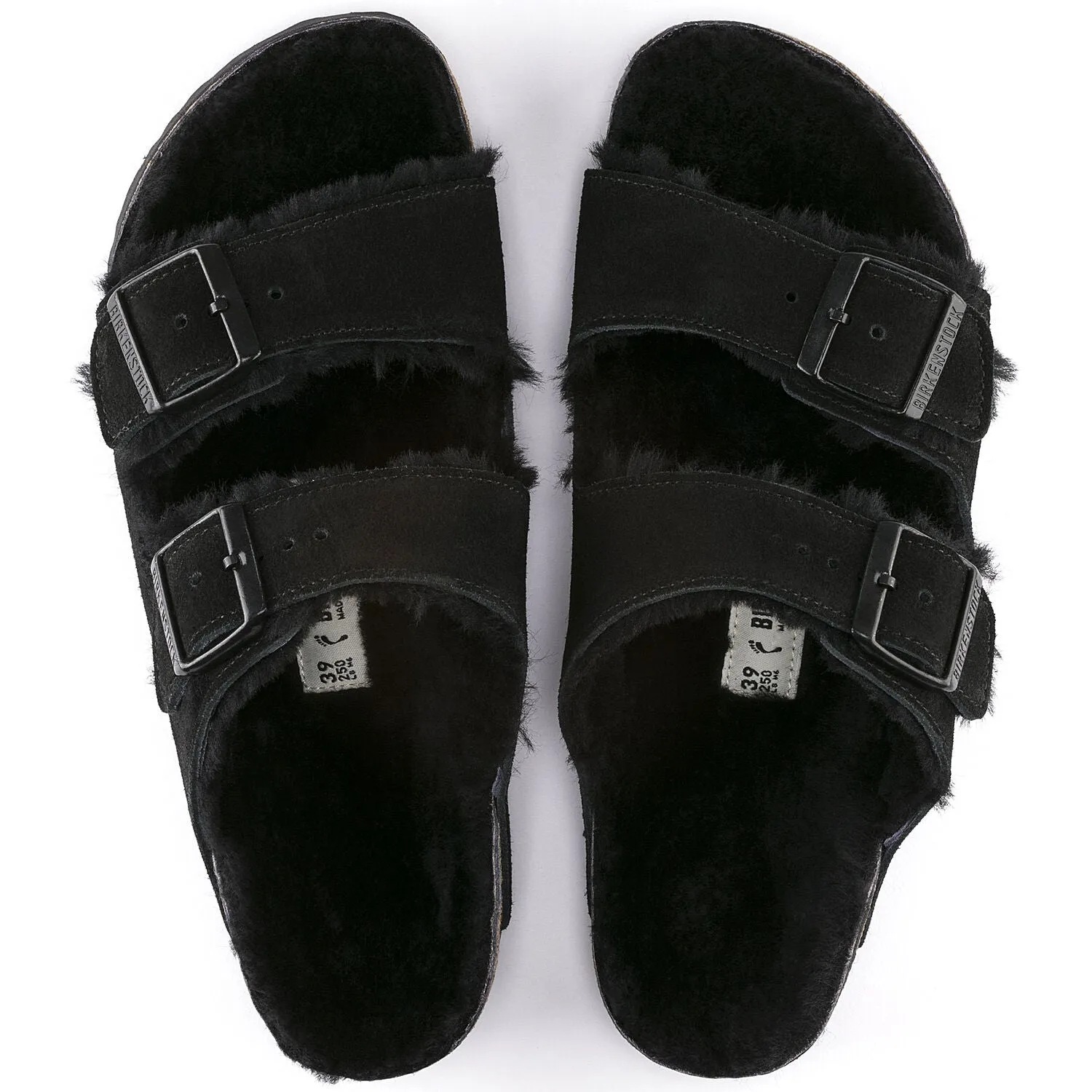 Arizona Shearling - The Birkenstock Shearling Sandal in Black