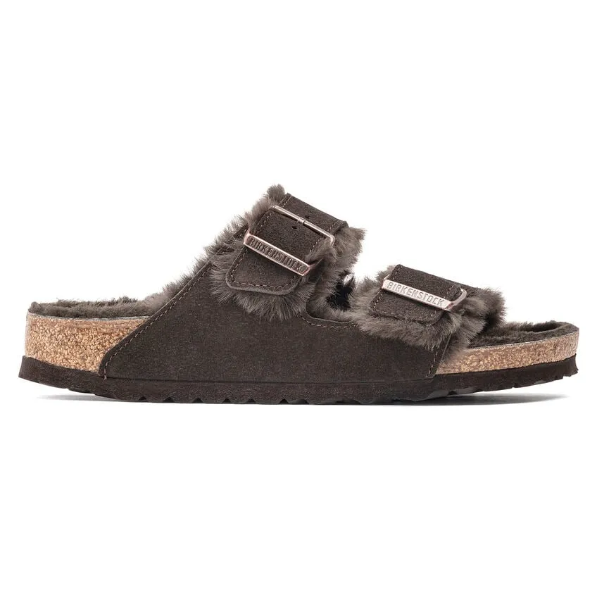 Arizona Shearling - The Birkenstock Shearling Sandal in Mocha