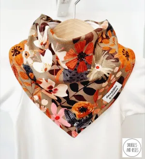 Autumn Floral Print Dribble Bib-New!