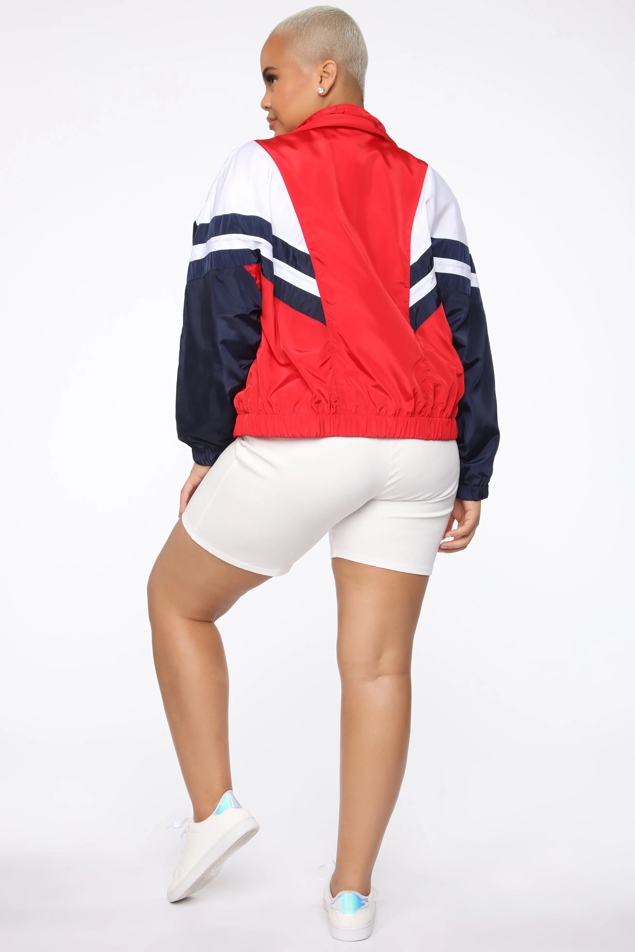 Back To Back Windbreaker Jacket - Red/Combo