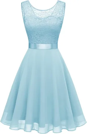 BeryLove Women Short Prom Dress Lace Wedding Guest Cocktail Party Bridesmaid Formal Dresses
