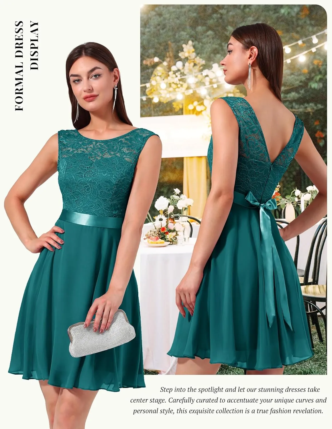 BeryLove Women Short Prom Dress Lace Wedding Guest Cocktail Party Bridesmaid Formal Dresses