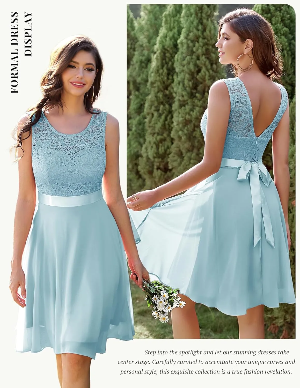 BeryLove Women Short Prom Dress Lace Wedding Guest Cocktail Party Bridesmaid Formal Dresses