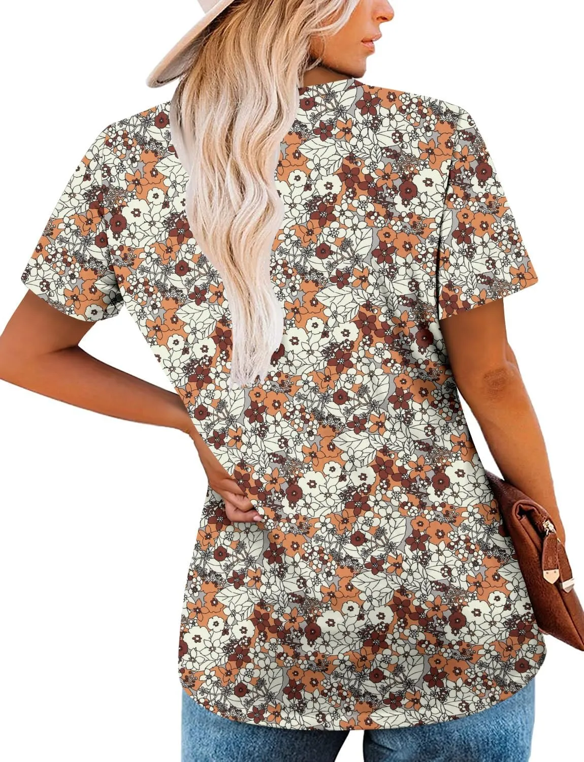 BETTE BOUTIK Womens Short Sleeve Summer Tops Pleated Tunic Tops Shirt S-3XL