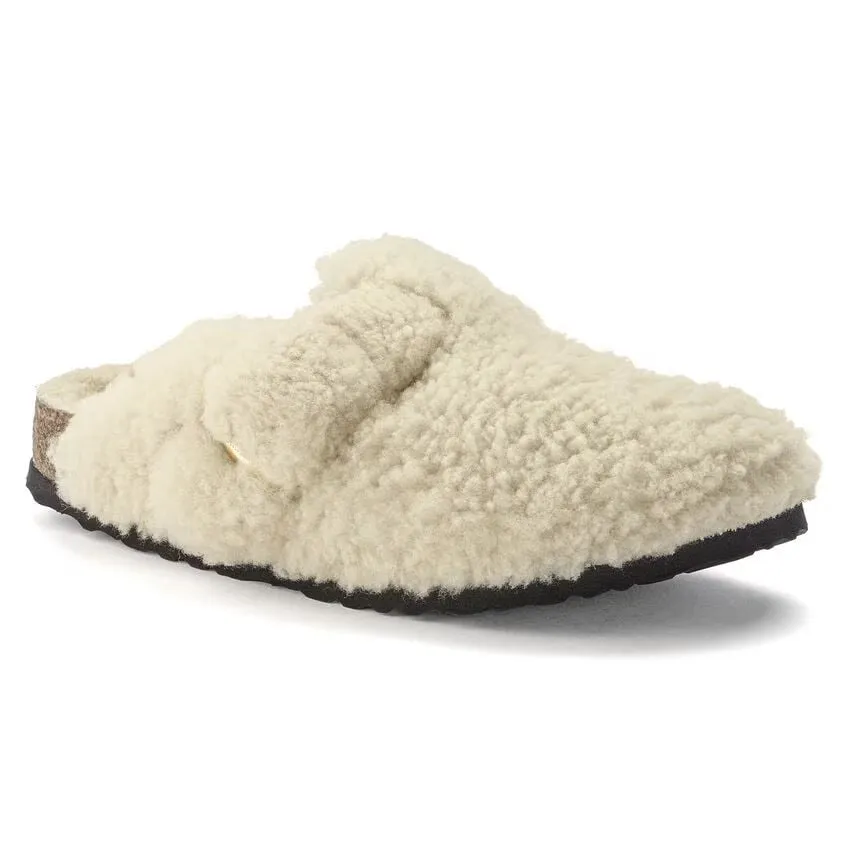Birkenstock Boston Big Buckle Shearling N | Teddy Eggshell