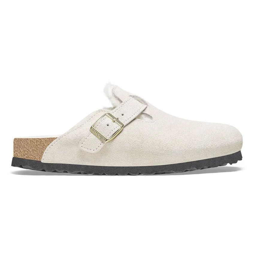Birkenstock Boston Shearling - ANTIQUE WHITE/NATURAL