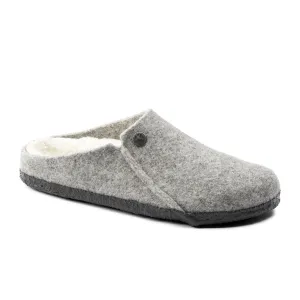 Birkenstock Zermatt Slipper (Women) - Light Gray Wool/Natural Shearling