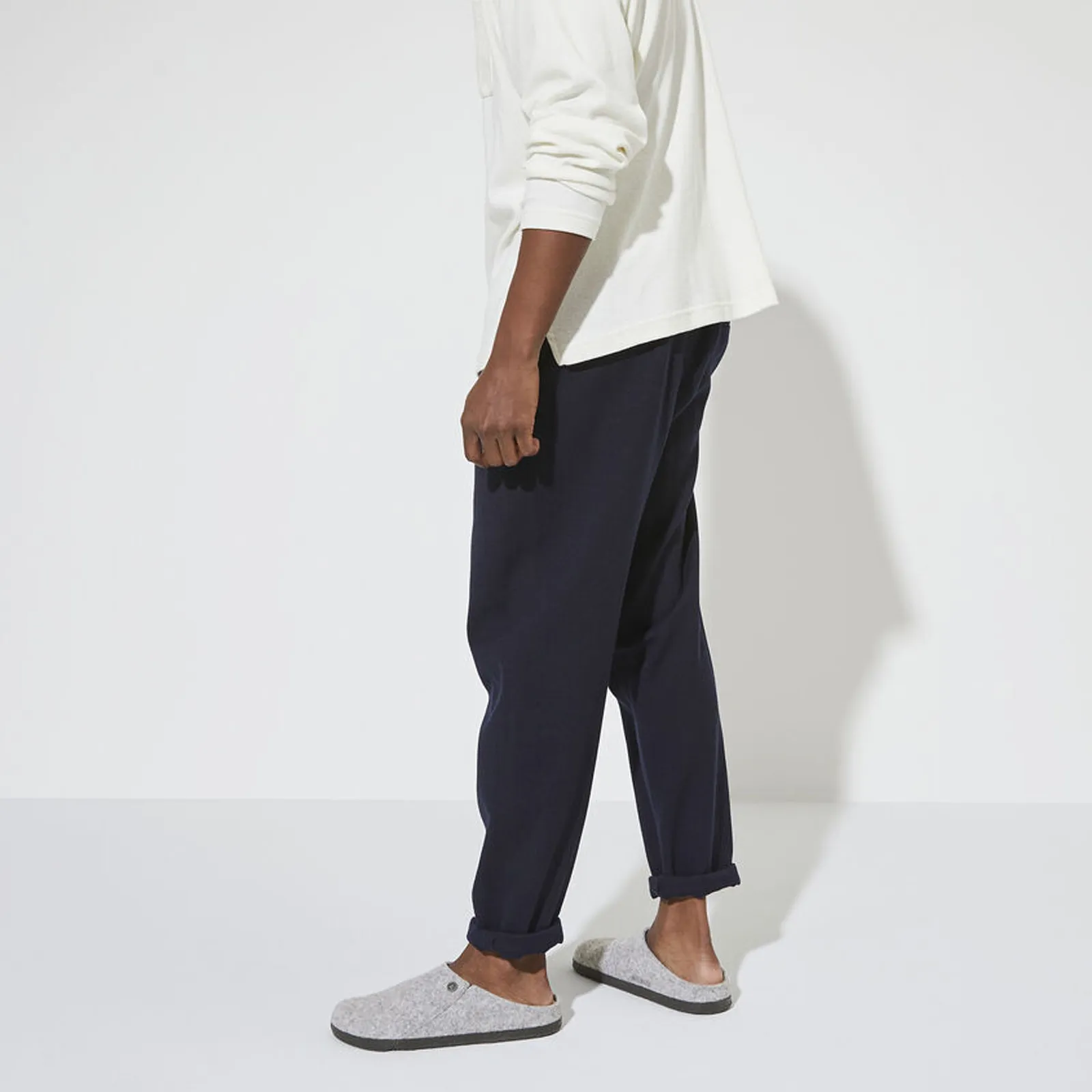 Birkenstock Zermatt Slipper (Women) - Light Gray Wool/Natural Shearling