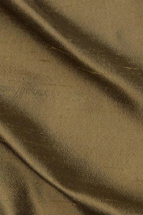 Burnished Gold Silk Shantung 54" Fabric