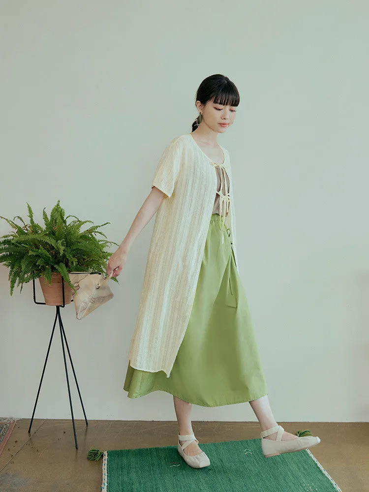 Casual Long Eyelet Cardigan Cover Up Top