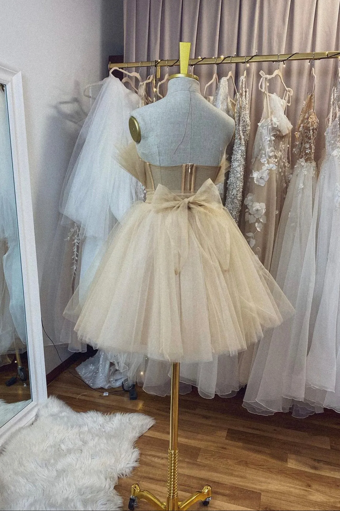 Cute Tulle Short Prom Dresses A-Line Homecoming Party Dresses