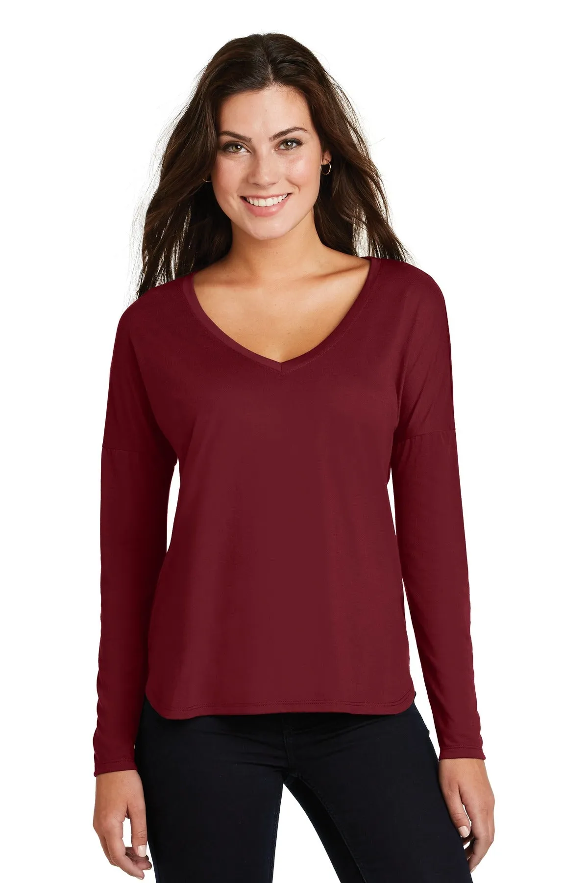 District  Women's Drapey Long Sleeve Tee. DM413