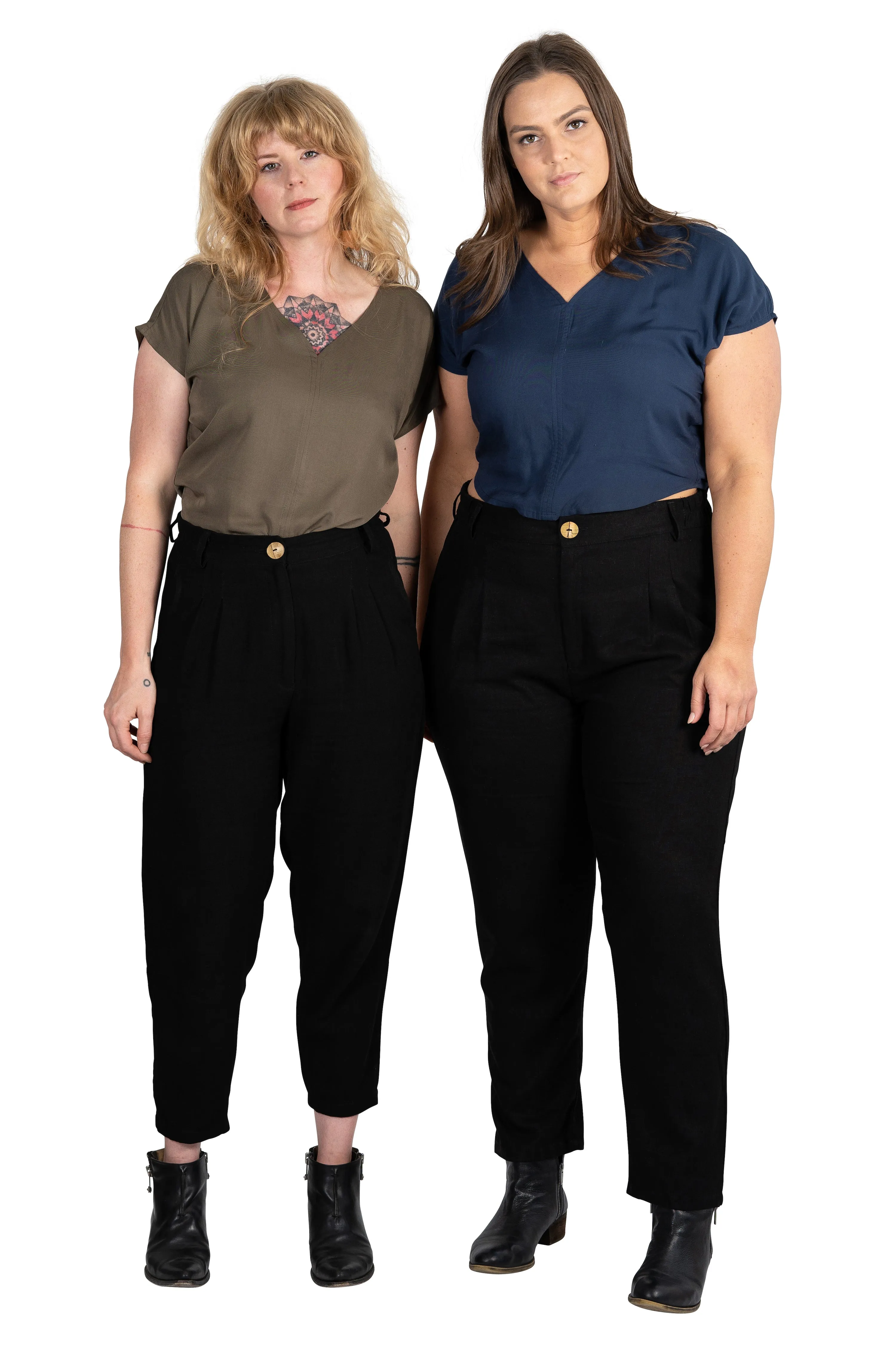 Dolman top in Olive Rayon Twill