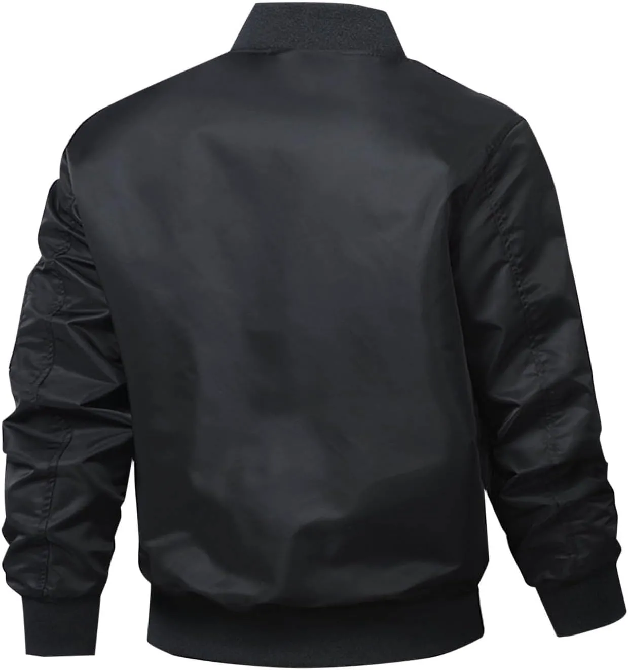Finelylove Mens Flight Bomber Jacket Fall Winter Military Jacket Water Resistant Windbreaker Quilted Paded Outwear Coat