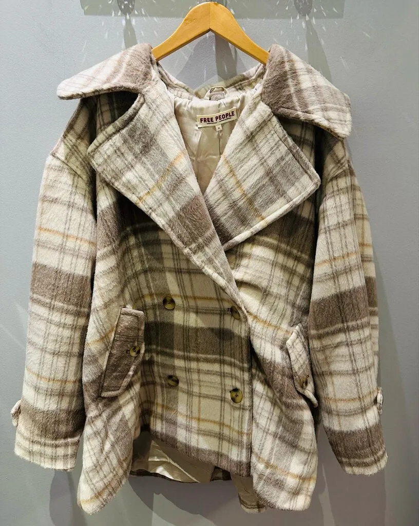 Free People NWT Highlands Wool Peacoat - Size XL