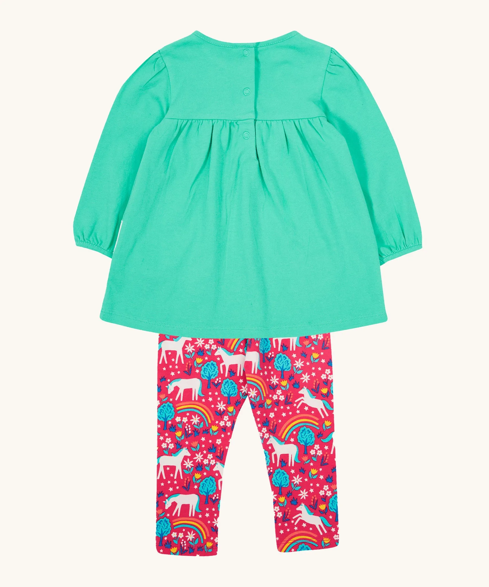 Frugi Tilly Outfit - Pacific Aqua/Wild Horses