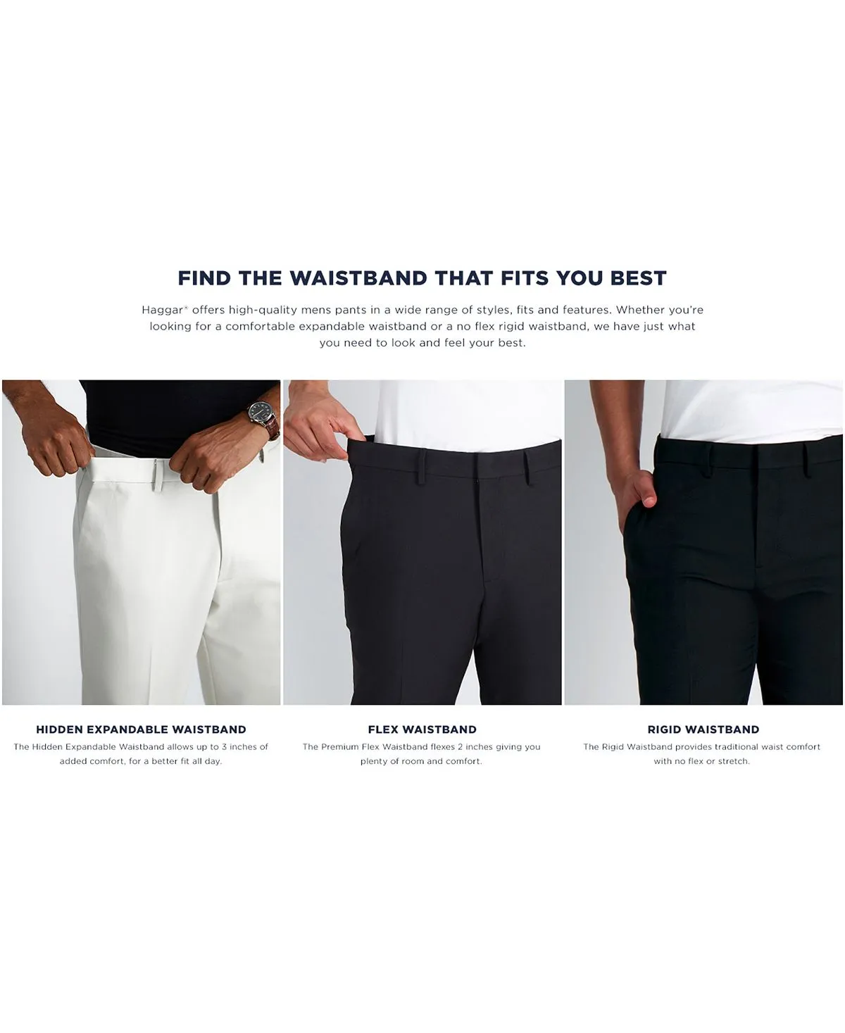 Haggar Men's Premium Regular Fit Pleated Pants Khaki Iron Free ,  black