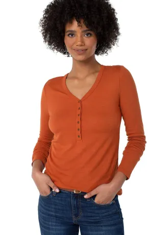 Henley Tee - Curry Spice