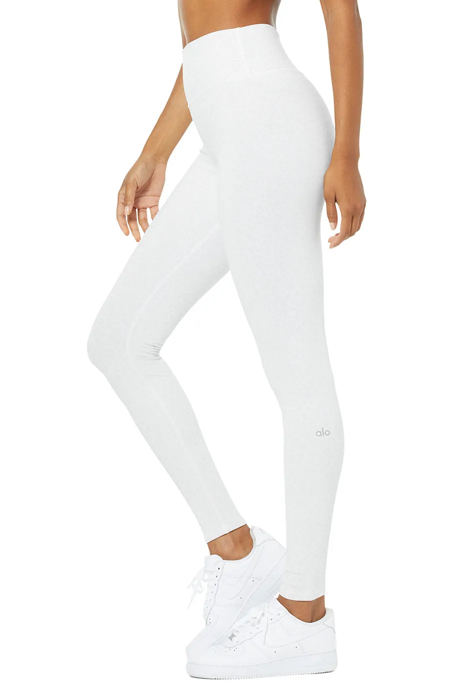 High-Waist Vapor Leopard Legging - White
