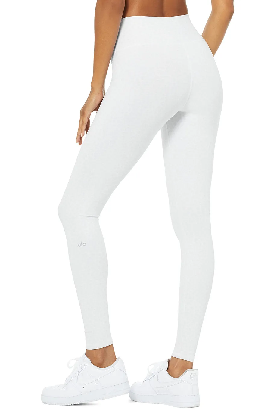 High-Waist Vapor Leopard Legging - White