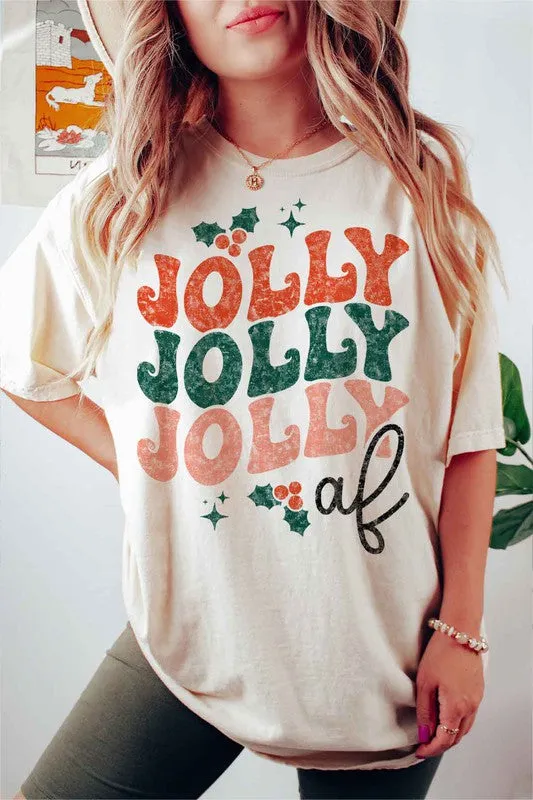 JOLLY AF CHRISTMAS T SHIRT PLUS SIZE