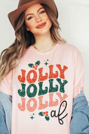 JOLLY AF CHRISTMAS T SHIRT PLUS SIZE
