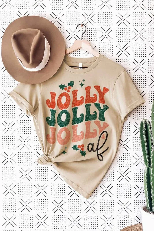 JOLLY AF CHRISTMAS T SHIRT PLUS SIZE