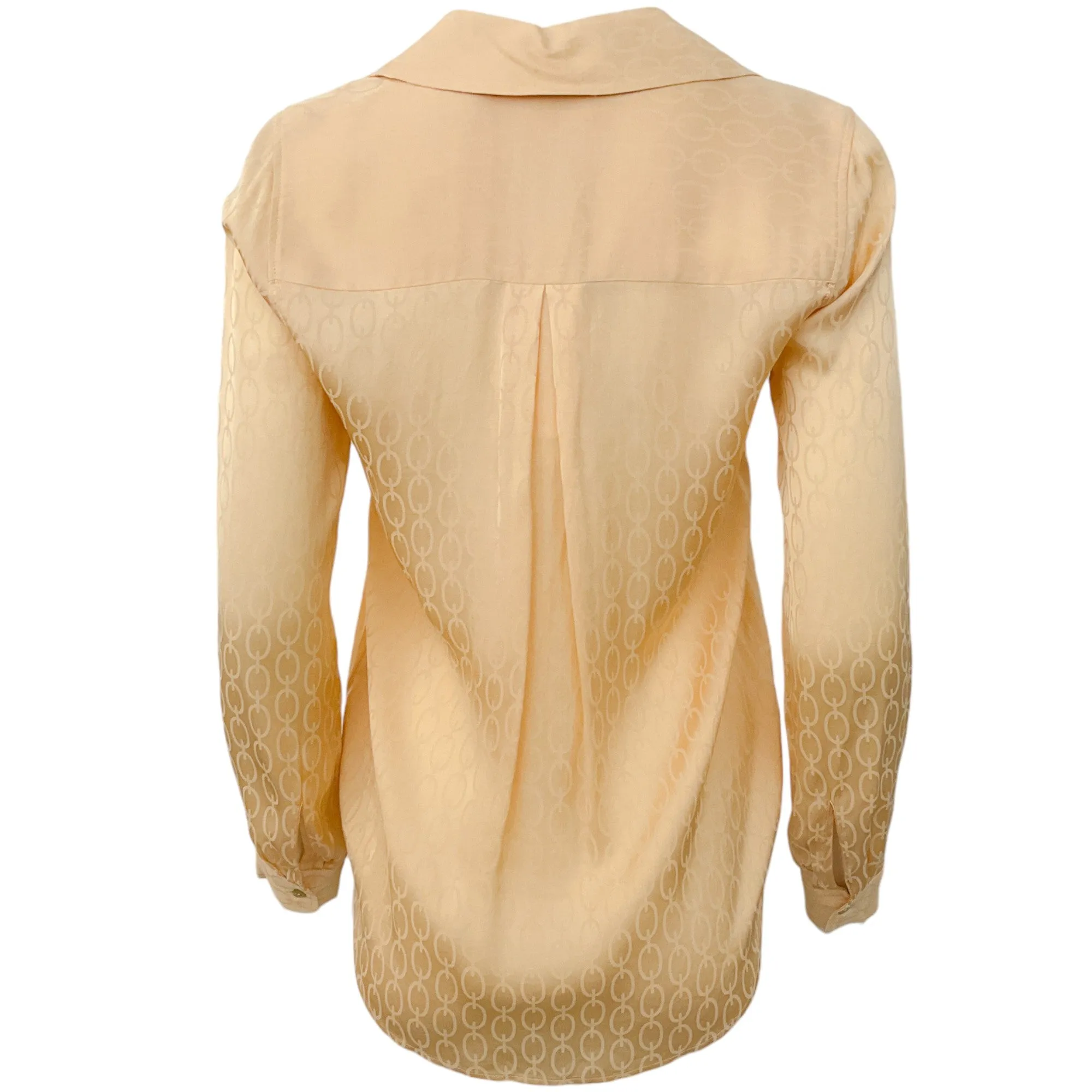 L'Agence Cream Chain Print Blouse
