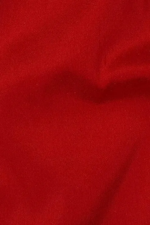Lipstick Red Silk Shantung 54" Fabric
