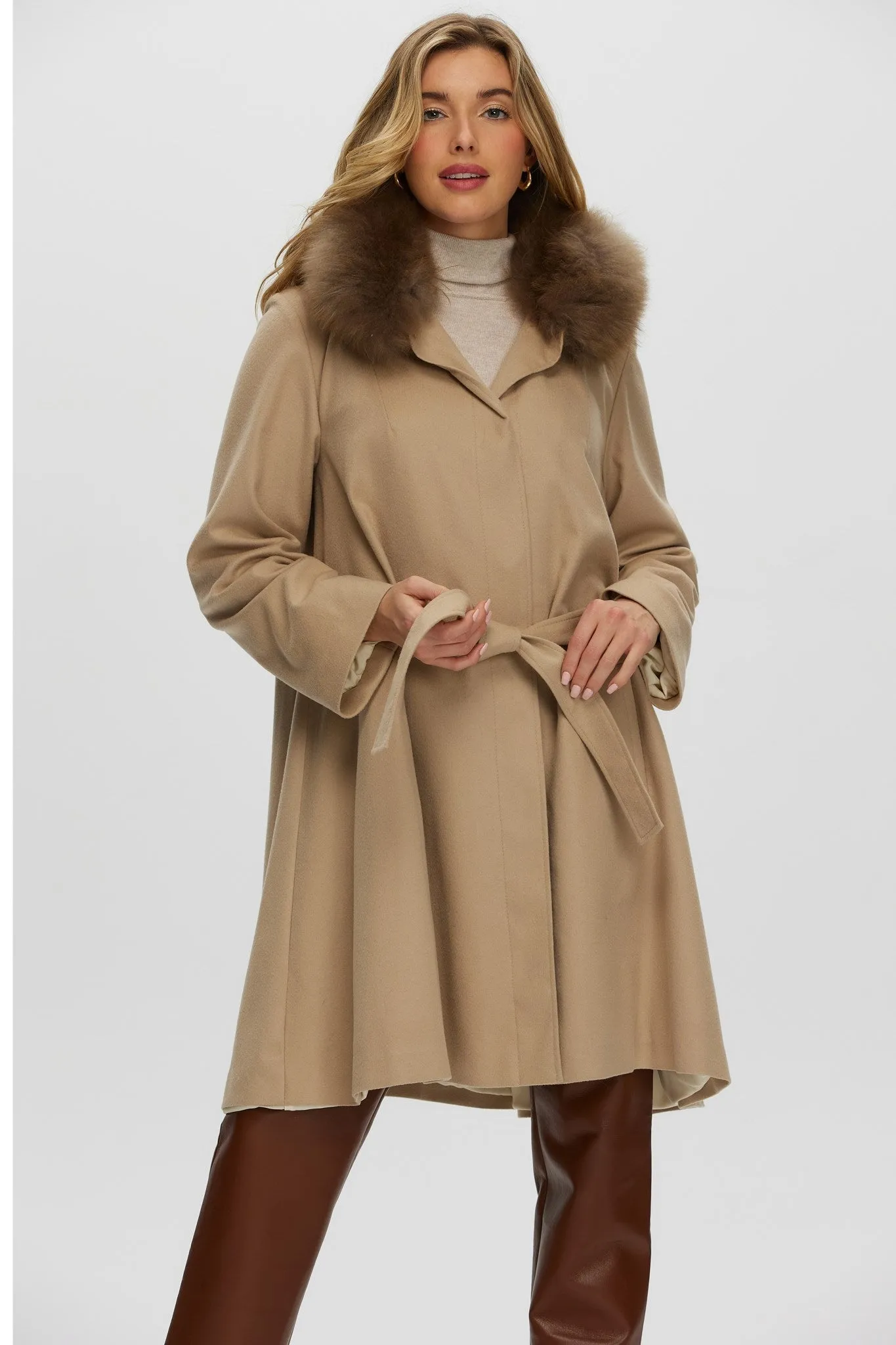 Loro Piana Cashmere Stroller with Select Cashmere Goat Collar, Belt