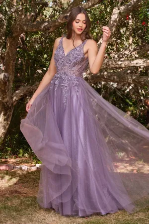 Memories Lace & Tulle Prom Dress C181ER-EnglishViolet Cinderella Divine CD0181