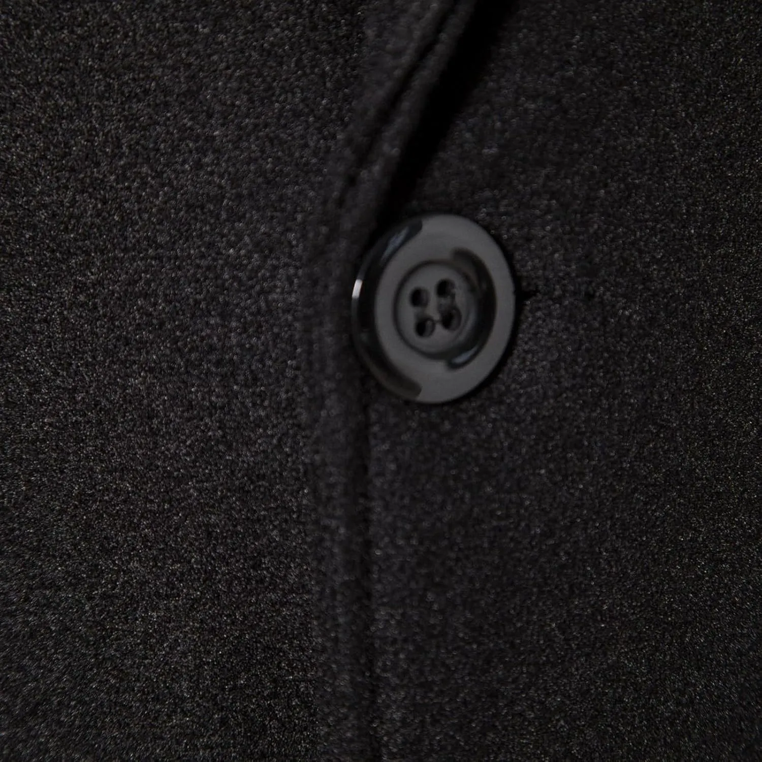 Mens Trench Coat Notched Lapel Pea Coat Winter Slim Fit Single Peacoat Wool Blend Elegant Long Jackets