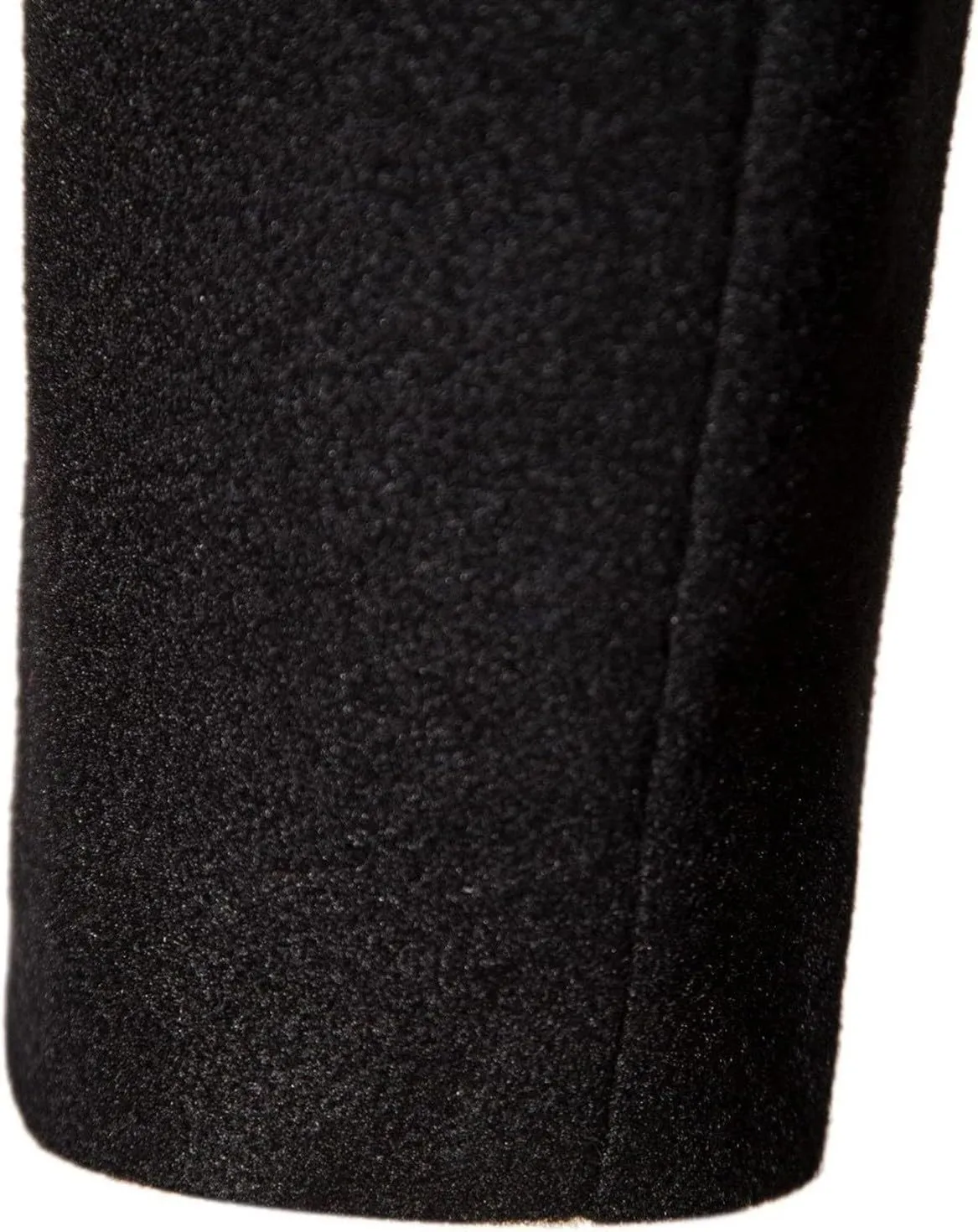 Mens Trench Coat Notched Lapel Pea Coat Winter Slim Fit Single Peacoat Wool Blend Elegant Long Jackets
