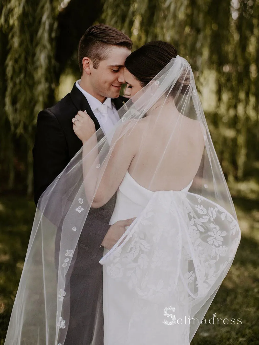 Mermaid Strapless Rustic Wedding Dresses White Satin Bridal Gowns CBD370
