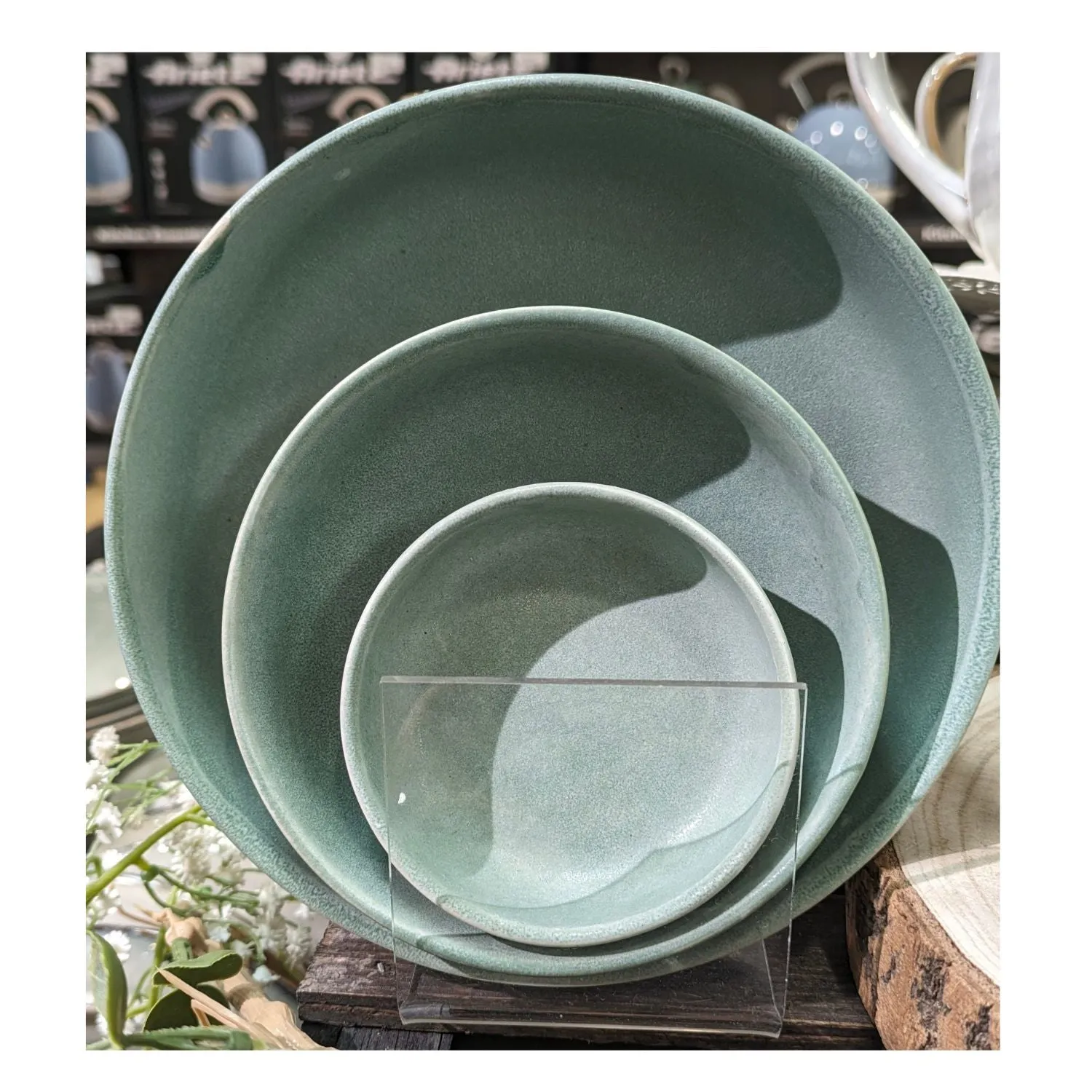 Mica Decorations 8.5cm Green Lucco Bowl