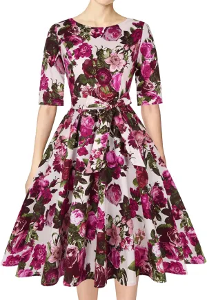 MINTLIMIT Women's 1950 Vintage Retro Rockabilly Dress Cocktail Party Prom Swing Dresses with Pockets