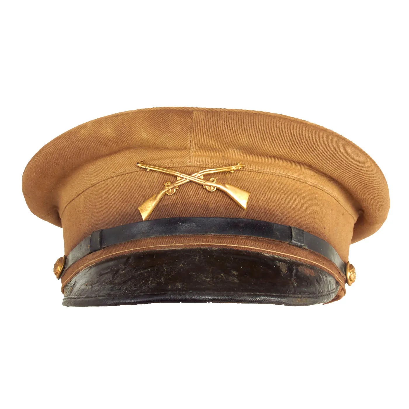 Original U.S. Moro Rebellion Era Infantry Regiment M1902 Khaki Visor Cap