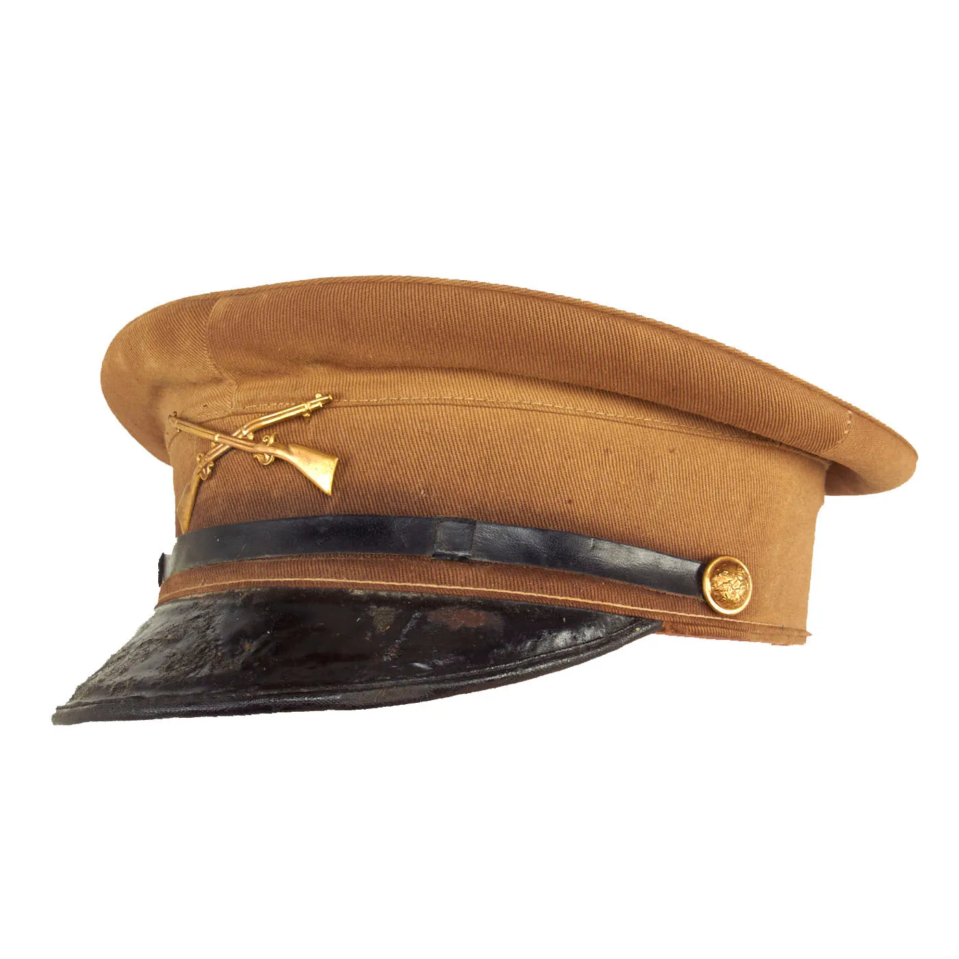 Original U.S. Moro Rebellion Era Infantry Regiment M1902 Khaki Visor Cap