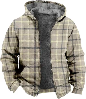 Outdoor Winter Jacket for Men Trucker Hunting Heavyweight Jackets Flannel Shirts Hiking Cycling Running Coats