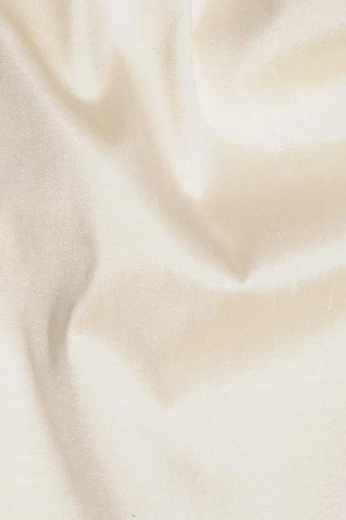 Pearled Ivory Silk Shantung 54" Fabric