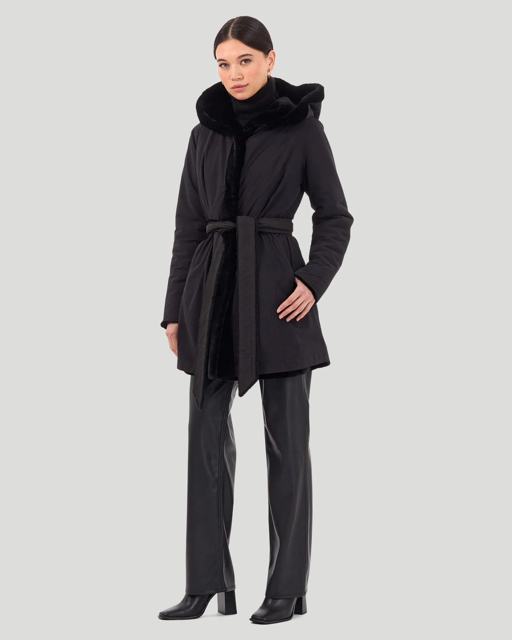 Reversible Select Shearling Lamb Hooded Stroller