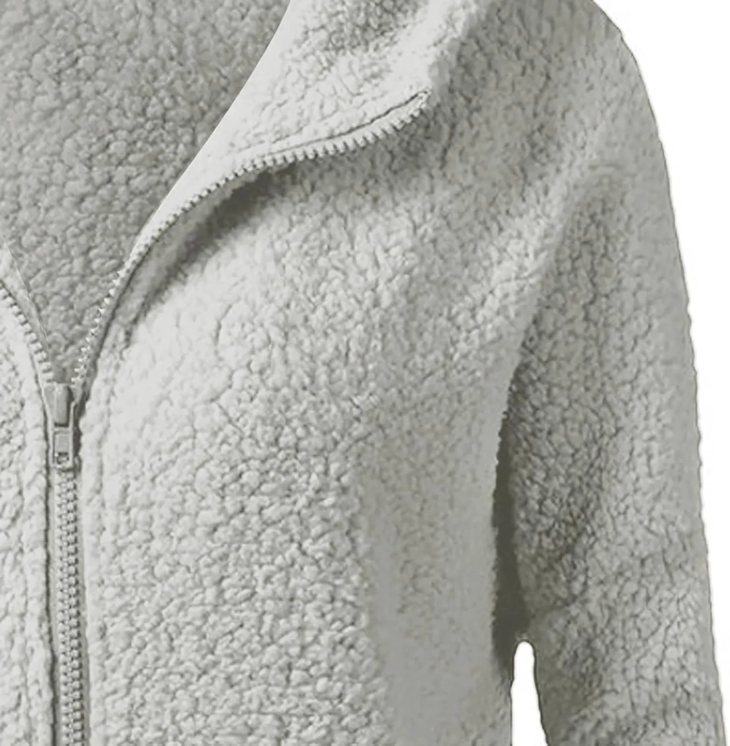 Sherpa Jacket Women Flannel Fleece Zip Up Jacket Cropped Teddy Bear Hooded Jacket Plus Size Winter Coats with Pockets