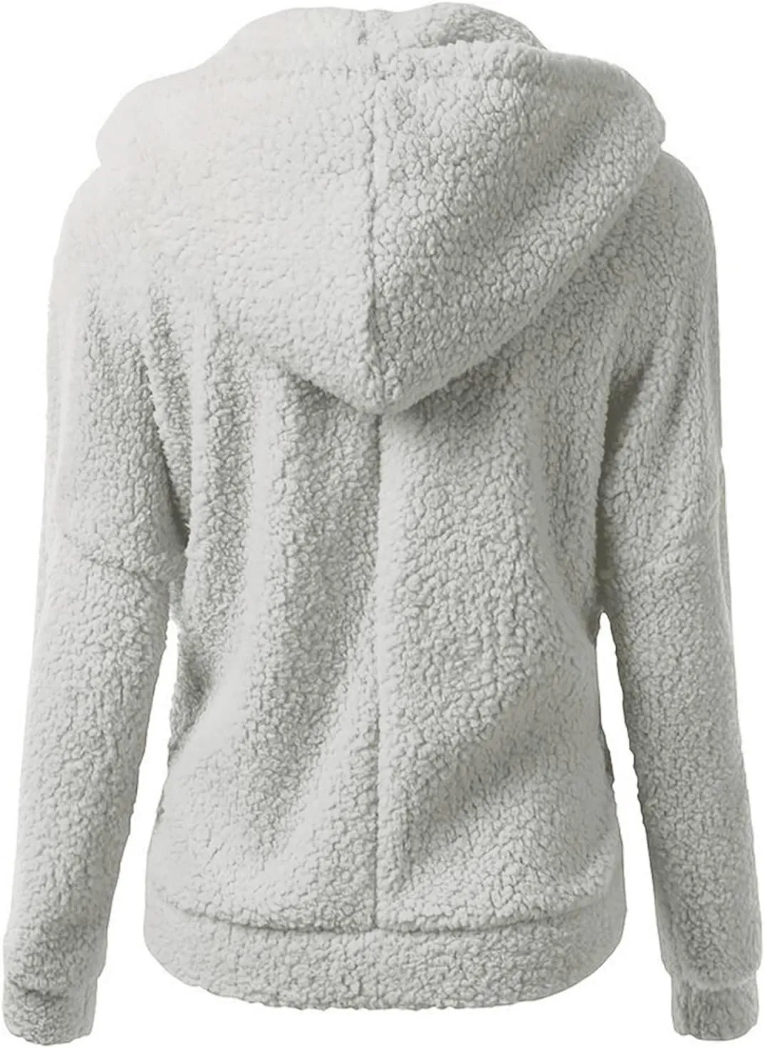 Sherpa Jacket Women Flannel Fleece Zip Up Jacket Cropped Teddy Bear Hooded Jacket Plus Size Winter Coats with Pockets
