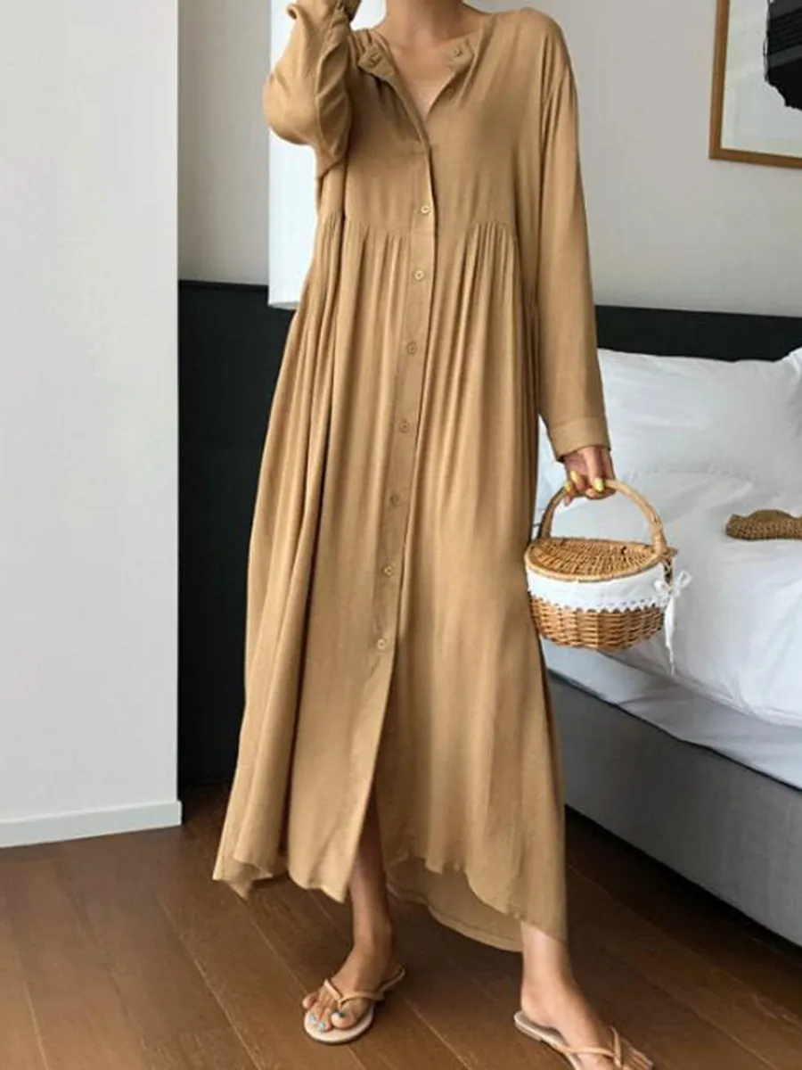 Simple And Loose Casual Comfortable Maxi Dress