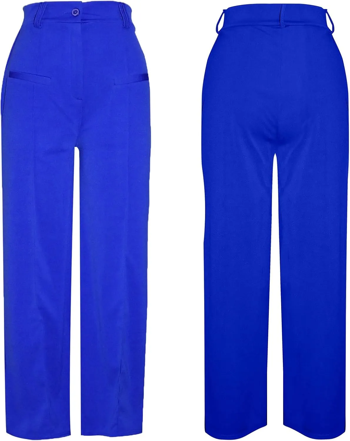 Tbahhir Women High Waisted Work Pants Wide Leg Dress Pants Straight Trousers Casual Business Slacks with Pockets